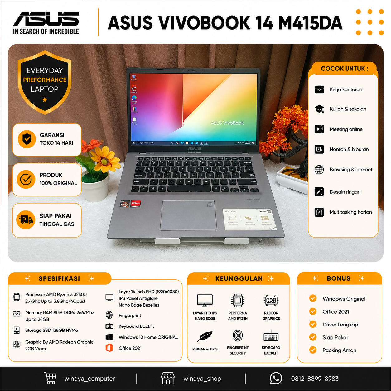 ASUS VIVOBOOK 14 M415DA